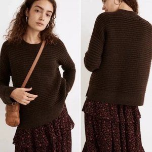 NWOT -  Madewell Elsmere Pullover Sweater in Heather Brunette Brown S